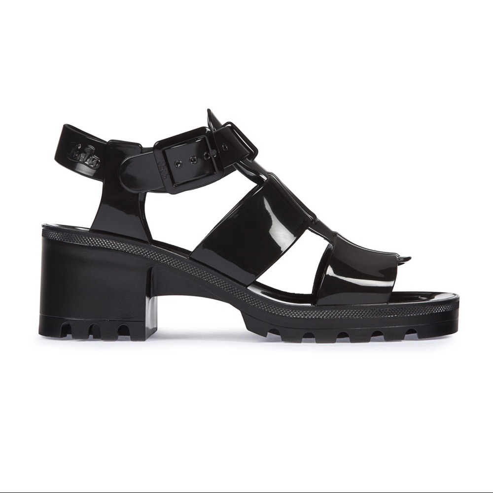 JuJu “Kyra” Jelly Sandals in Black